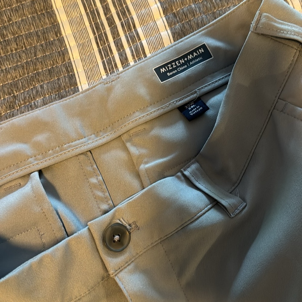 MIZZEN+MAIN Men's Baron Chino Pant Athletic Fit Gray Size 32W and 30L - Picture 6 of 8